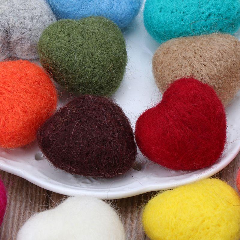 Newborn Photography Felt Love Props Tiny Baby Girl Boy Photo Shoot Handmade Felt Heart Shaped Props