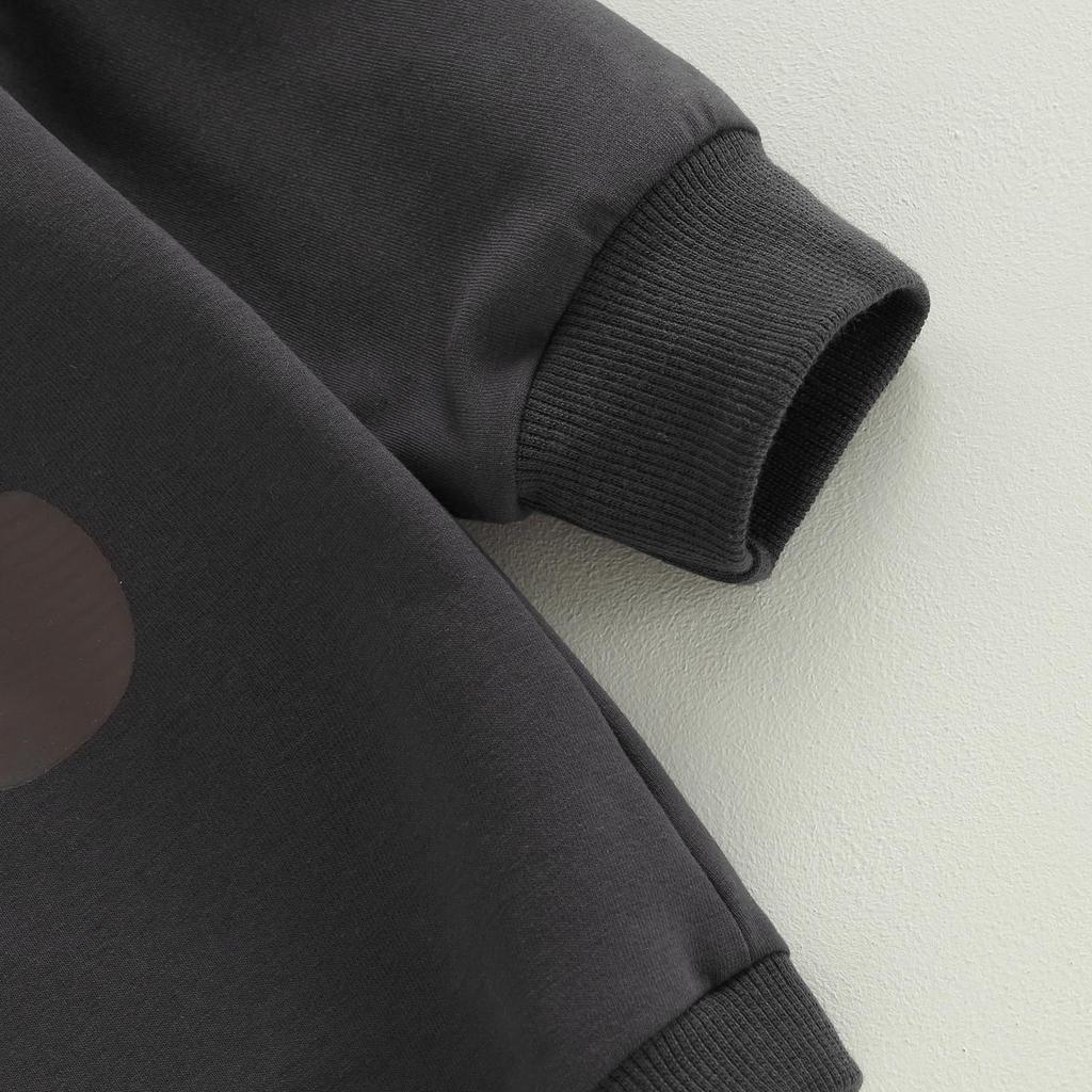 Baby Girl Fall Romper 3M 6M 12M 18M Long Sleeve Round Neck Floral Letter Print Contrast Color Bodysuit Newborn Clothes