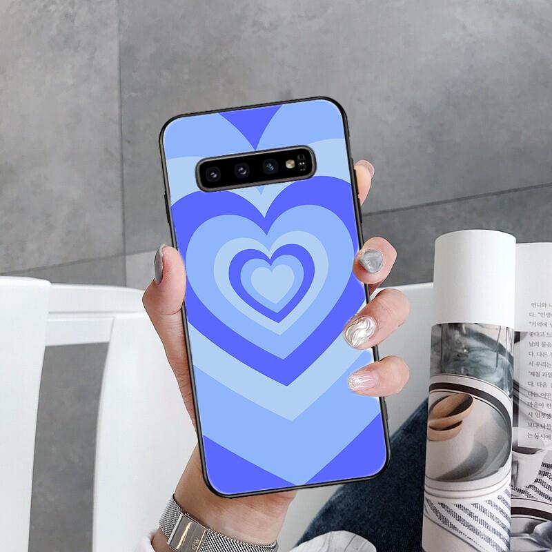 Phone Case for Samsung Galaxy S22 S20 Ultra S20 S22 Plus S21 S10 S9 S8 Plus S10E S20 FE Brown Heart Circle Phone Capa