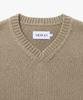 Meleugo Ruben V-Neck Short Sleeve Knit [Beige]
