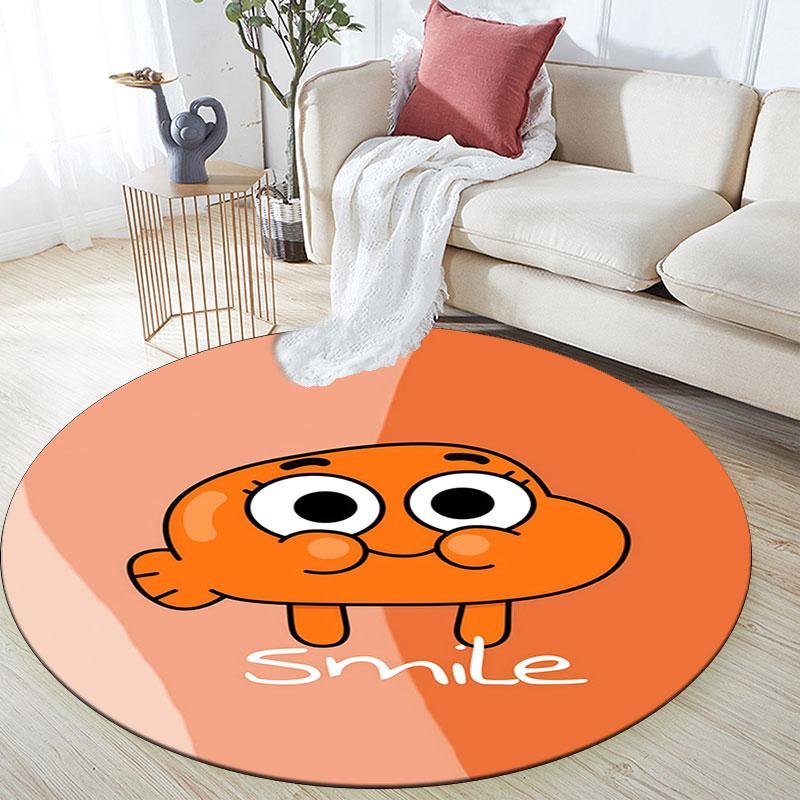 Darwin Kaugummimuster runder Teppich, Teppich für Wohnzimmer Schlafzimmer Spielzimmer, Rutschfeste Bodenmatte, Feiertagsgeschenke und Geburtstagsgeschenke.