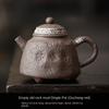 Leere Zhai Alter Fels Ton Dingle Topf Bronze Glasur Teekanne Kung Fu Japanischer Stil Teezubereitung Gerät Teefilter Teekessel