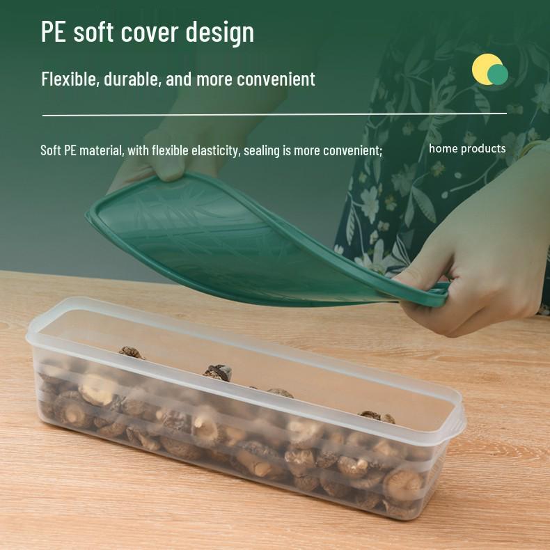 Rectangular Transparent Noodle Storage Box - Fresh-Keeping Kitchen Container for Japanese Food or Ice Cream.