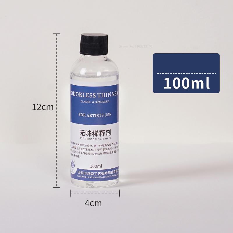

100/300/550ml Oil Painting Special Odorless Thinner Acrylic Pigment Toning Oil Art Tools Painting Pen Cleaning Media Materials