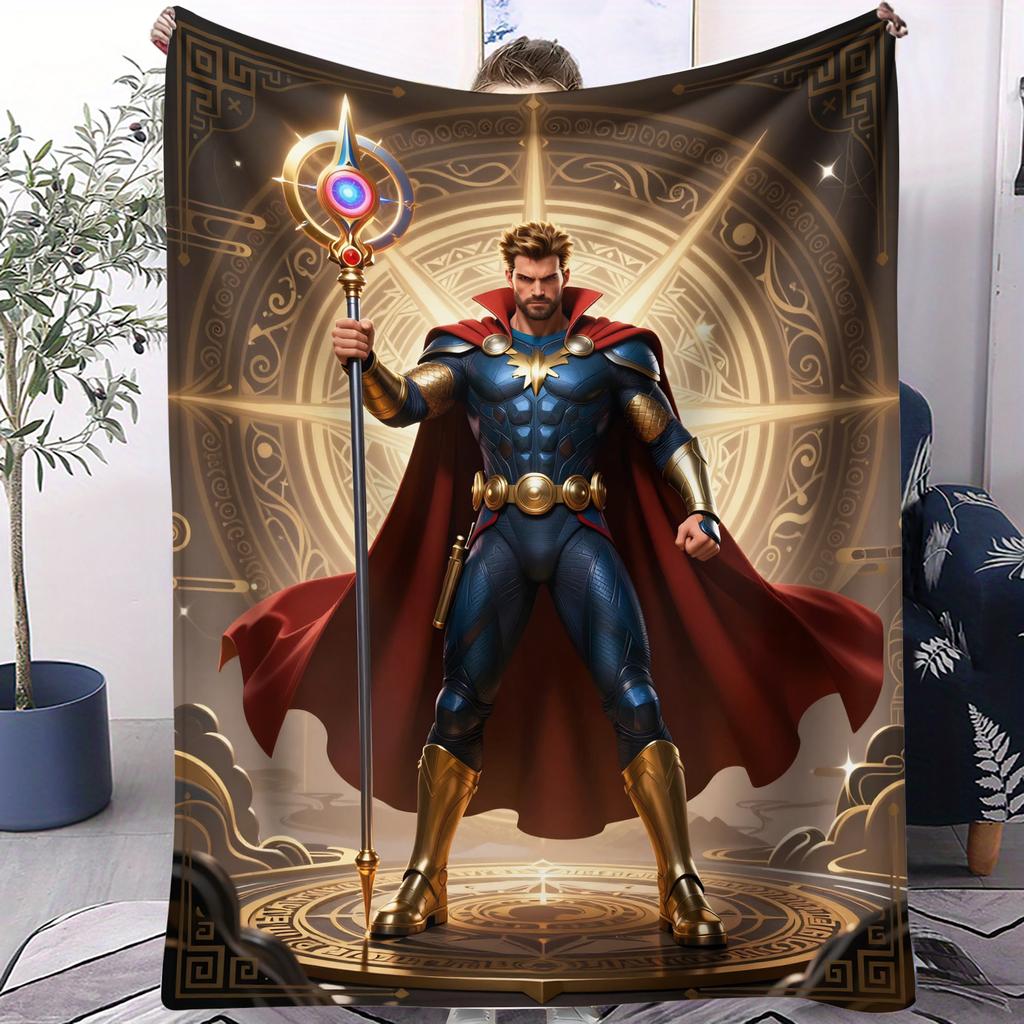 Marvel Iron Man  Captain America Inspired Soft Plush Blanket Breathable SkinFriendly Bed Sofa Camping Movie Night Decor Gift