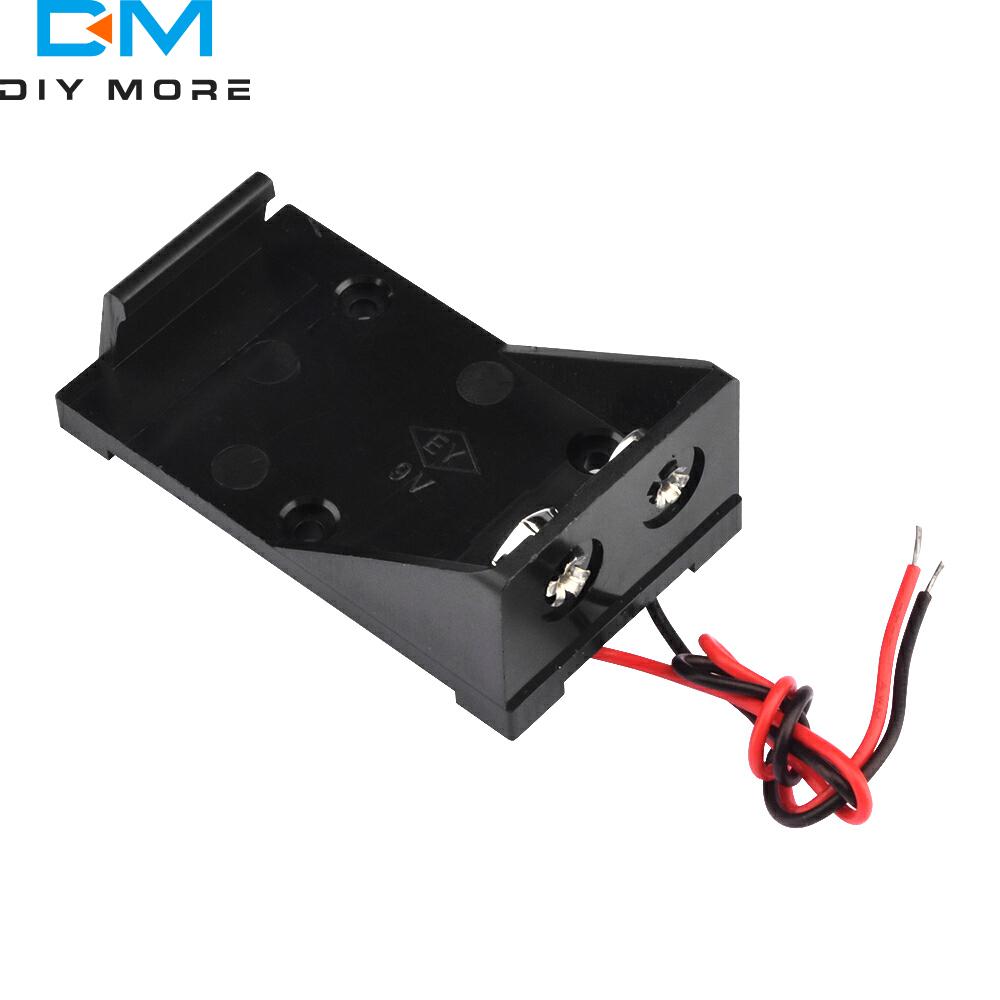 DIY 9V Battery Holder 9V Clip Holder 9V Battery Case Box with Wire Leads