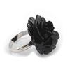 Les Trésors De Lily [J8034] - Black 'Flora' Designer Ring