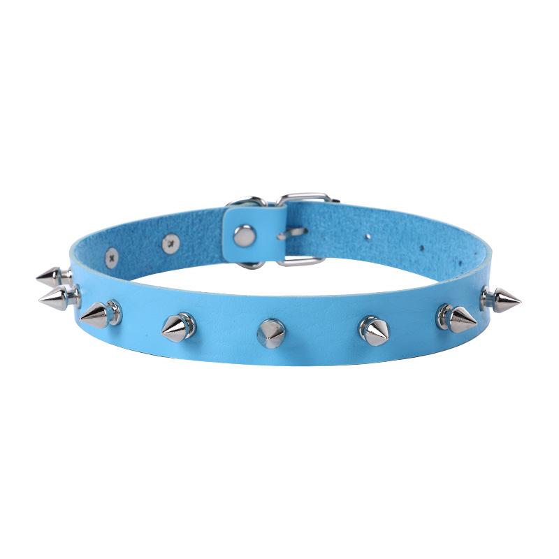 New European & American Punk Rivet PU Choker Necklace - Gothic Harajuku Style