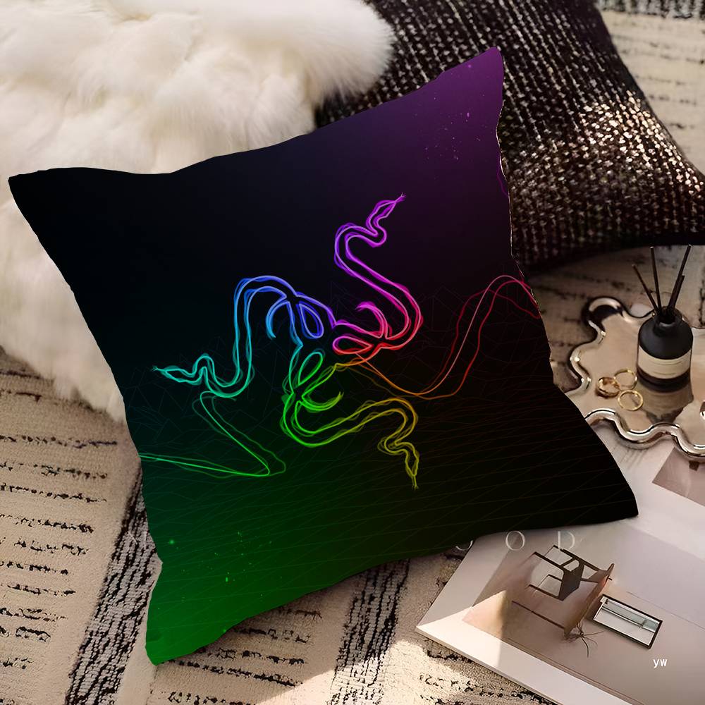 R-RAZER Logo Game Snake Cartoon Pillowcase Toon Gift Cushion Cover Bedroom Home Sofa Chair Seat Decor Pillow Case