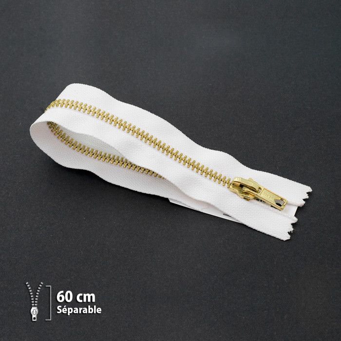 Zipper - ECLAIR - Z19 - Brass - Separable - 60 Cm