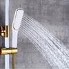 Black White Golden Rain Shower Faucet Bathroom Shower Faucet Taps Bathtub Faucet Mixer Crane Rotatble Spout Faucet Taps