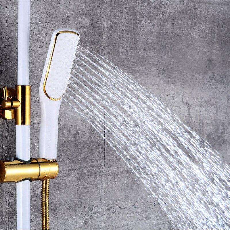 Black White Golden Rain Shower Faucet Bathroom Shower Faucet Taps Bathtub Faucet Mixer Crane Rotatble Spout Faucet Taps