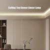 V Shape Ceiling Top Corner Linear Lamp LED Aluminum Profile No Slotting Wall Ceiling Plaster Line Luminous Decoration Light