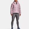 Under Armour Solid Color Logo Zip Hooded Down Jacket Women Outerwear Pink 1375442-694