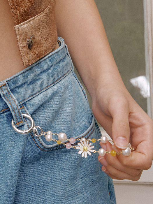 VINTAGE HOLLYWOOD Nature Daisy Keyring_VH2435KE004M