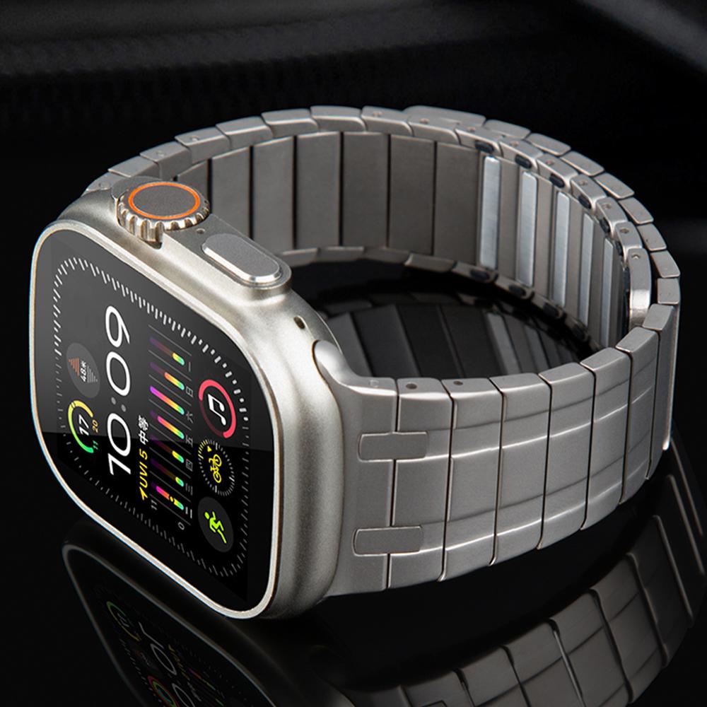 Magnetic Stainless Steel Strap for Apple Watch Ultra 2/1 49mm 10 9 8 7 45mm 46mm Luxury Men Band For IWatch Series 6 5 4 Se 44mm