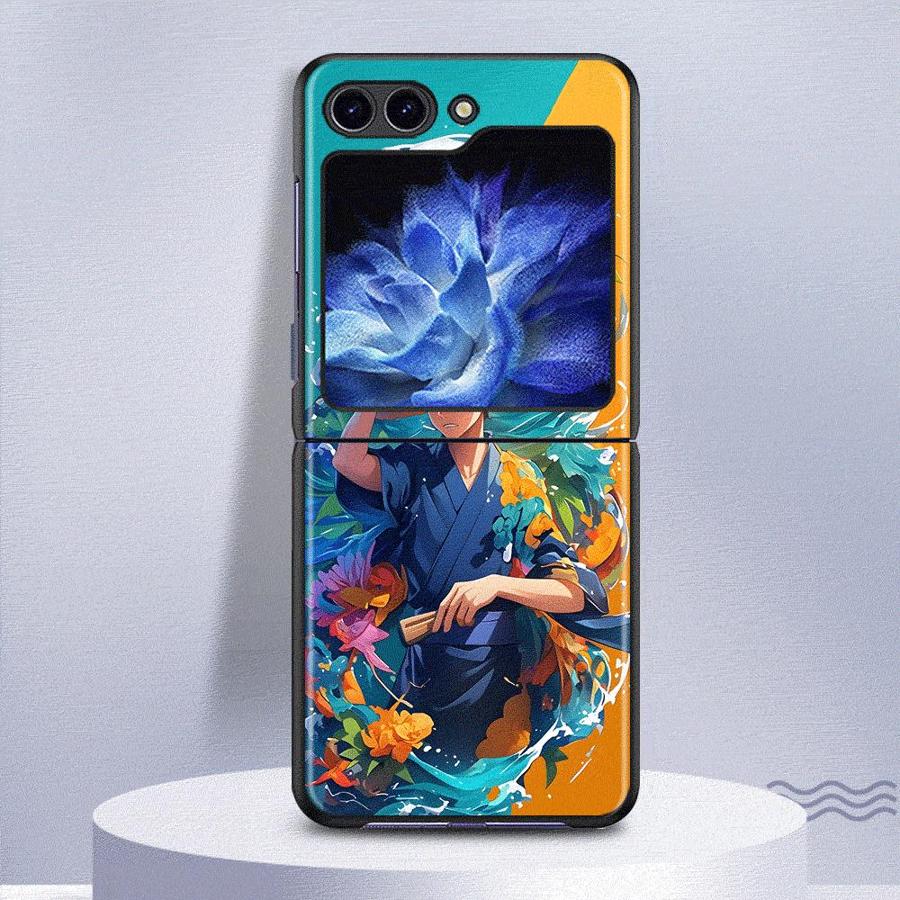 

One Piece Cartoon Luffy Back Phone Cover Funda Case for Samsung Galaxy Flip5 Z Flip 7 6 5 4 3 Flip4 Flip3 Flip6 Flip7 FE Galaxy Z Flip 5G
