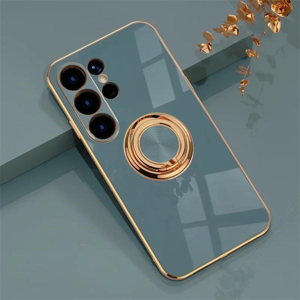 360°Rotating Magnetic Finger Ring Bracket Case For Samsung Galaxy S26 S25 Edge S24 S23 FE Plus Ultra Anti-fall Protection Cover