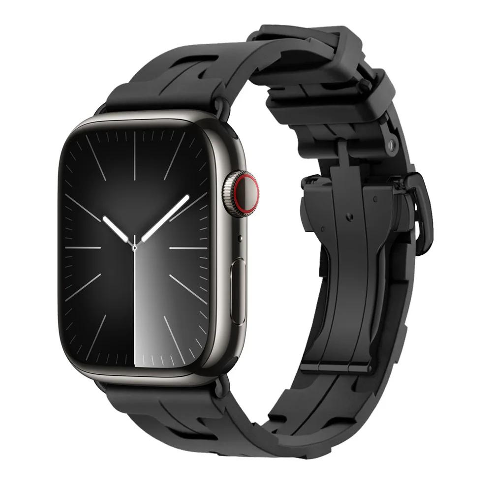 Con Logo Kilim Cinturino in Silicone a Giro Singolo Cinturino per Apple Watch 46mm 42mm Cinturino per Iwatch 11 10 9 8 Ultra3 49mm 45mm 38mm Cinturino per Orologio