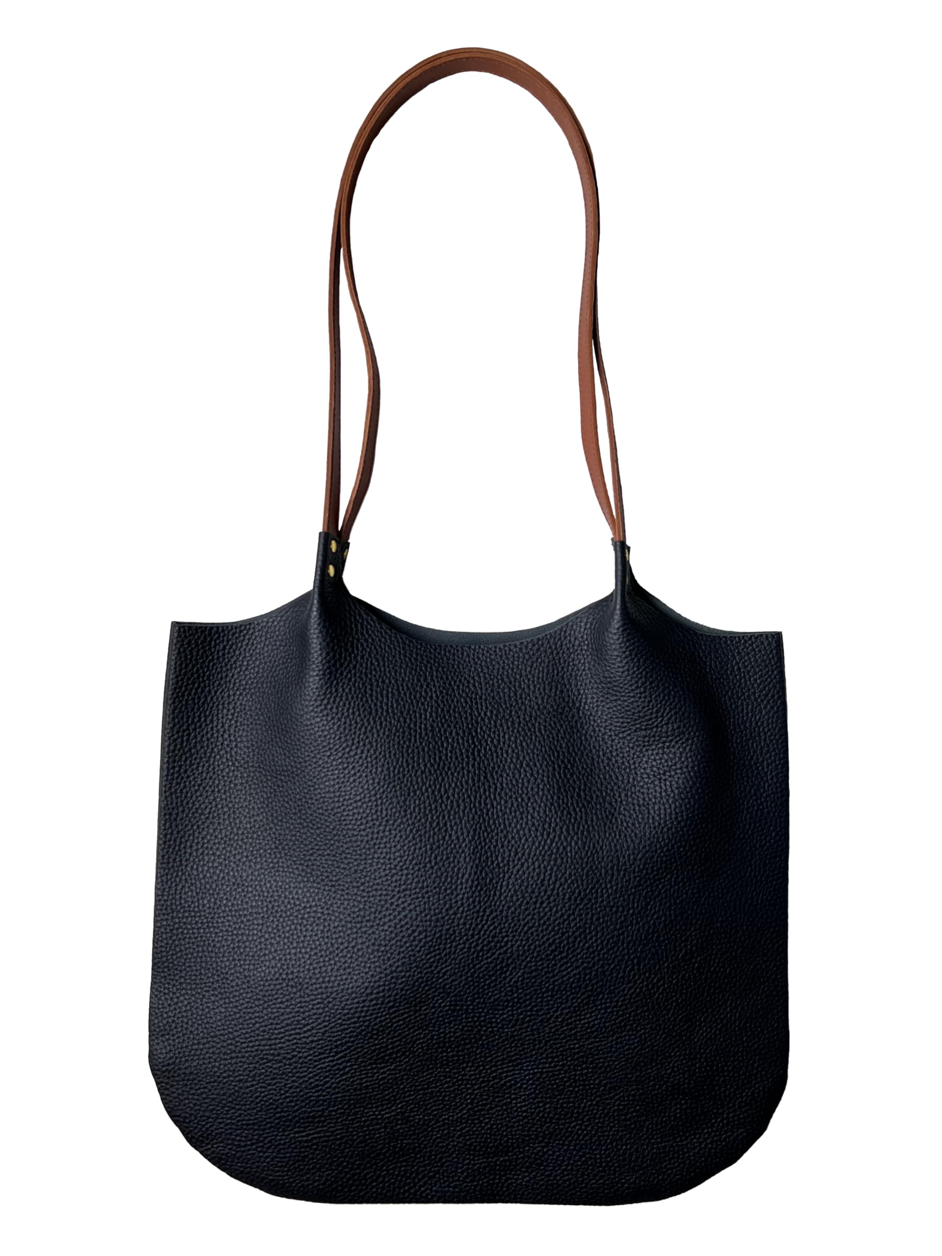 

Genuine cowhide leather tote bag for Carma 3 large brown [Targeo] women, (1.2L), colors, lightweight, A4, large, capacity, thin, formal, business,