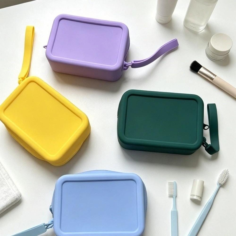 Silicone Cosmetic Makeup Bag Waterproof Storage Bag Wallet Toiletries Handbag  Holiday Gift