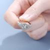 Lindon Classic Copper Zircon Ring Ladies Jewelry Wedding Promise Party Gift