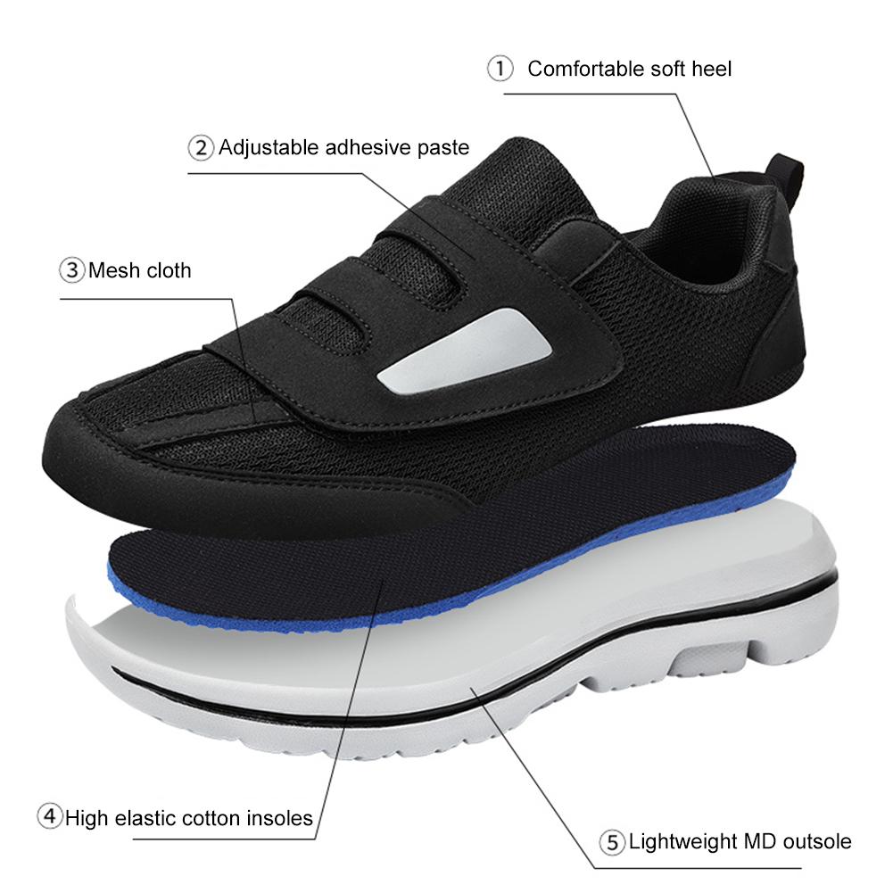 Diabetic Shoes Wide Walking Shoes Non-Slip Slip-On Orthopedic Shoes Lightweight Edema Sneakers for Plantar Fasciitis Wide-Fit