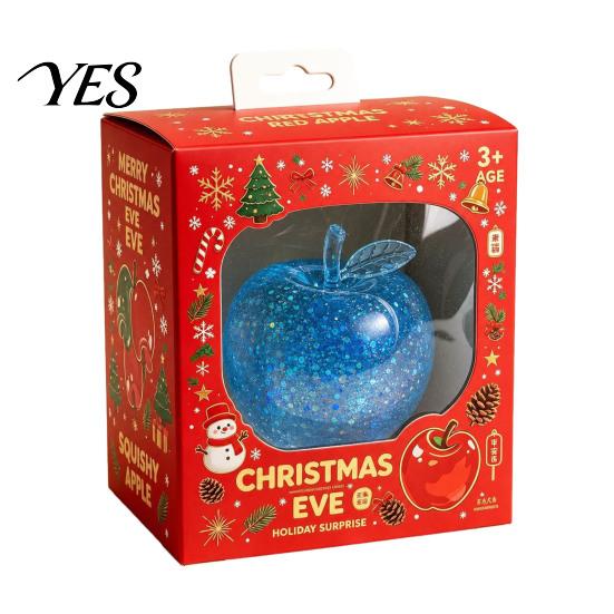 Office Stress Reliever Fruit Squeeze Sensory Toy, Christmas Shaped Soft Slow Rise Fidget Fun Desk Decoration Cute Novelty Relief Toy for Adults