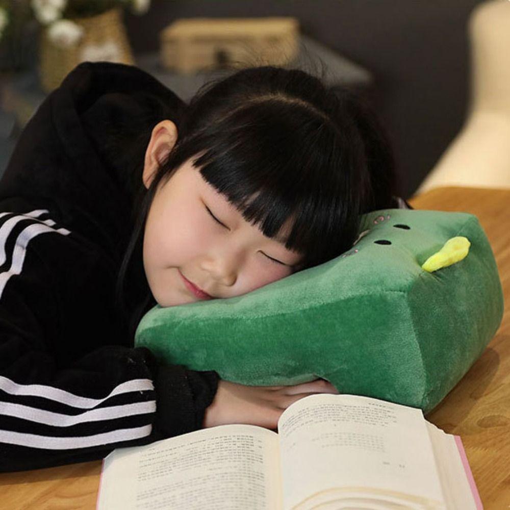 Hollow Hole Plush Nap Pillow Cartoon Neck Support Nap Accessories Sleeping Pillow Students