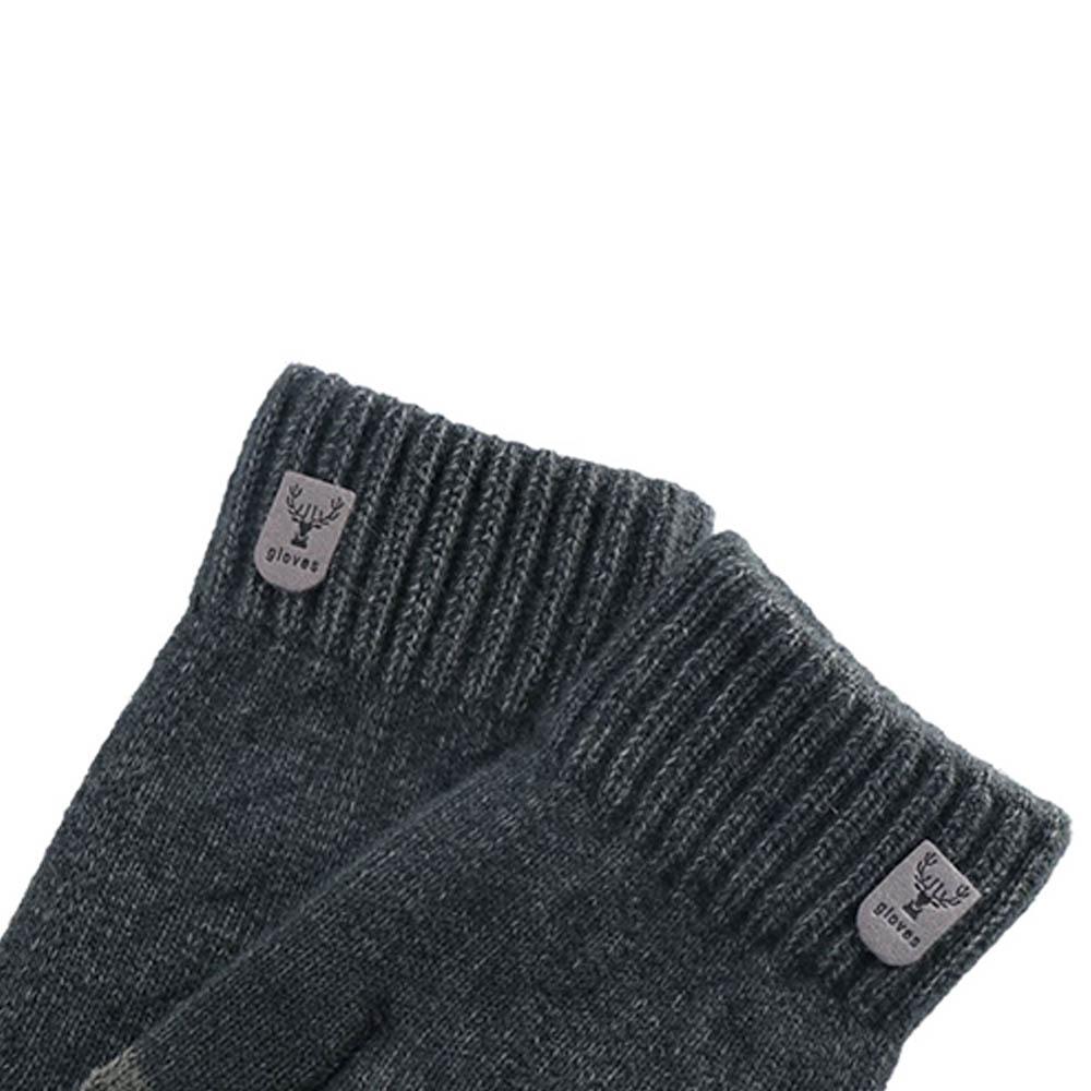 Męskie rękawiczki dzianinowe z ekranem dotykowym, jednokolorowe, z pełnymi palcami, antypoślizgowe, dzianinowe, wełniane, damskie