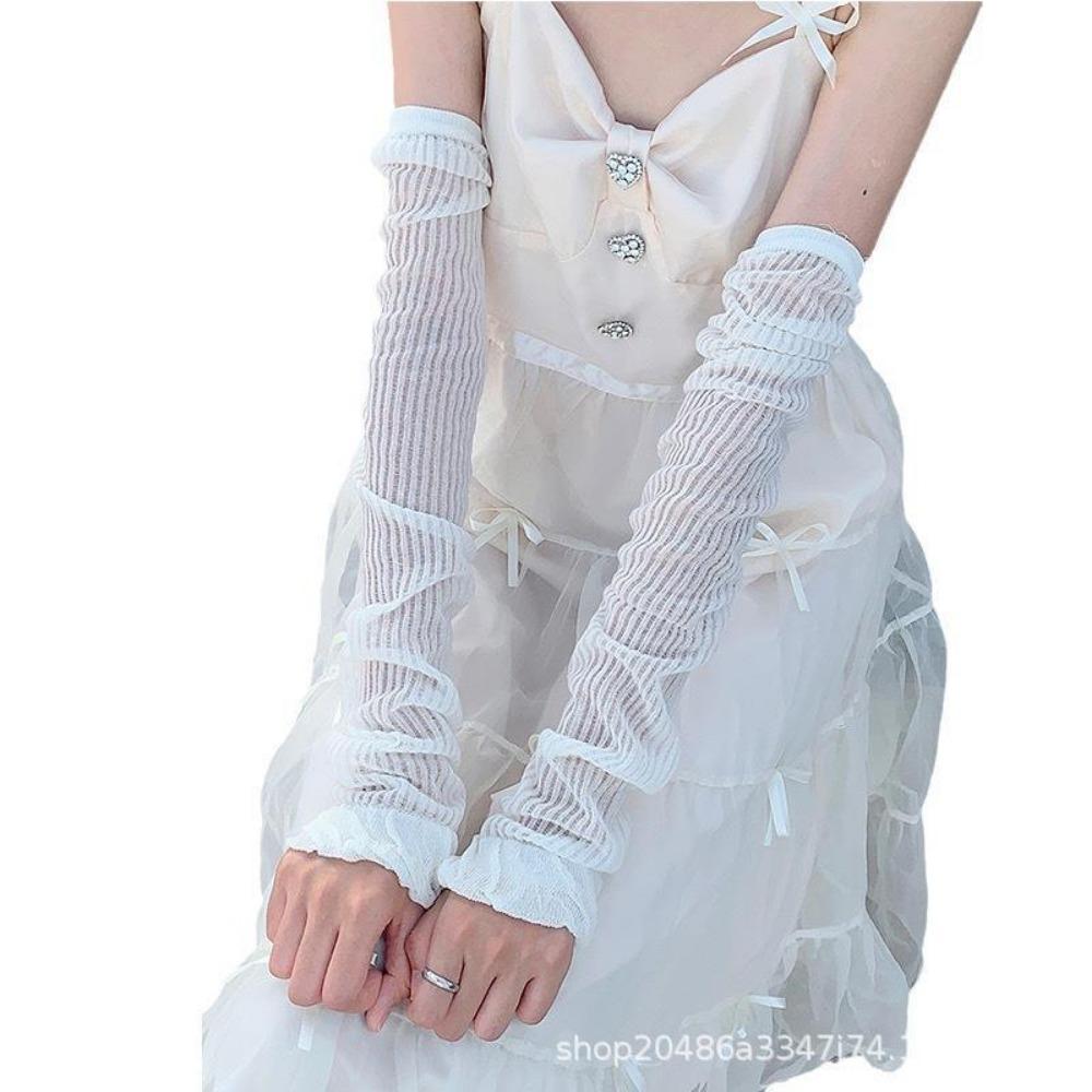 Leg Cover Summer Thin Tulle Sunscreen Mosquito-proof Socks Cover Retro Super Fairy Versatile Long Tube Super Transparent Stacking Socks Sleeve Leg Cov