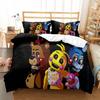 3D Teddy Bear Series Bedding Set Cartoon Anime Down Duvet and Pillowcase, Microfiber Fabric Washable and Quick Drying Home Decoration