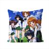 GGIRLS Und PANZER Pillow Case For Car Sofa Decorative Home Doublesided Print Plush Square Throw Pillow Cushion Cover