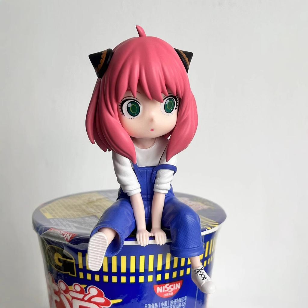13cm SPY×FAMILY Anya Forger with suspender jeans Noodle Stopper Anime Action Figure Toys