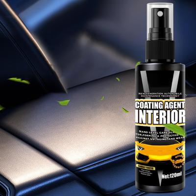 Interior Detailer Spray 120ml Quick All Purpose Liquid Cleaning Supplies Car Seat Cleaner For Truck Dashboards Door Frames Door