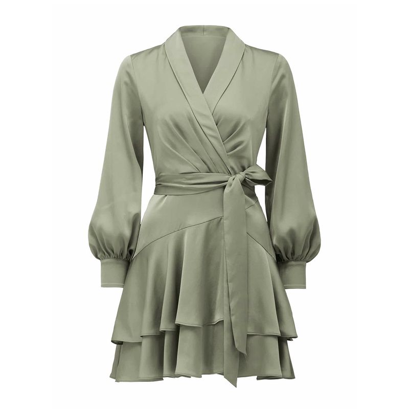 

Микайла Весеннее Поступление Платье из Сатина с Завышенной Талией Рабочая Одежда Праздничное Маленькое Платье-Рубашка Ацетат Мерсеризованный Мода Grey Pea Green-In Stock S(Reference 8 yards)