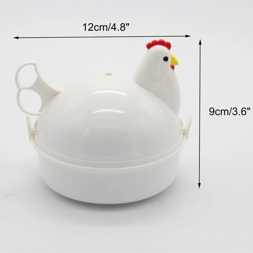 Chicken Shape Microwave Egg Cooker 4 Eggs Capacity Boiler Steamer Poacher for Omelet & Soft, Medium, Hard-Boiled Egg