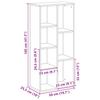 Artisan Oak Bookshelf 50 x 25 x 105 cm Particleboard