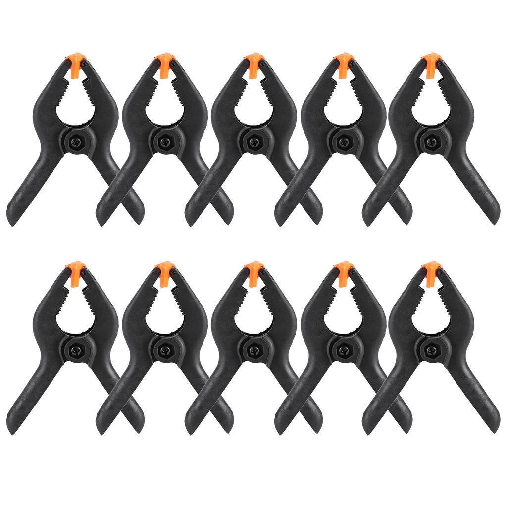 10pcs 3inch A Type Black Multifunctional Plastic Spring Clamp Clip DIY Woodworking Tool