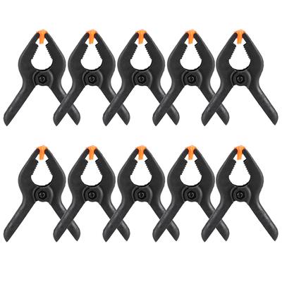 10pcs 3inch A Type Black Multifunctional Plastic Spring Clamp Clip DIY Woodworking Tool