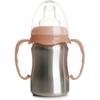 Learning Cup - Thermobaby - Stainless Steel - 180 Ml - Peach - Ergonomic and Leak-proof