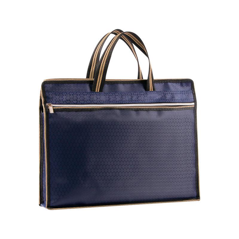 A4 Business-Dokumenten- und Laptoptasche mit Logo - Aktentasche mit doppelter Reißverschluss-Aufbewahrung