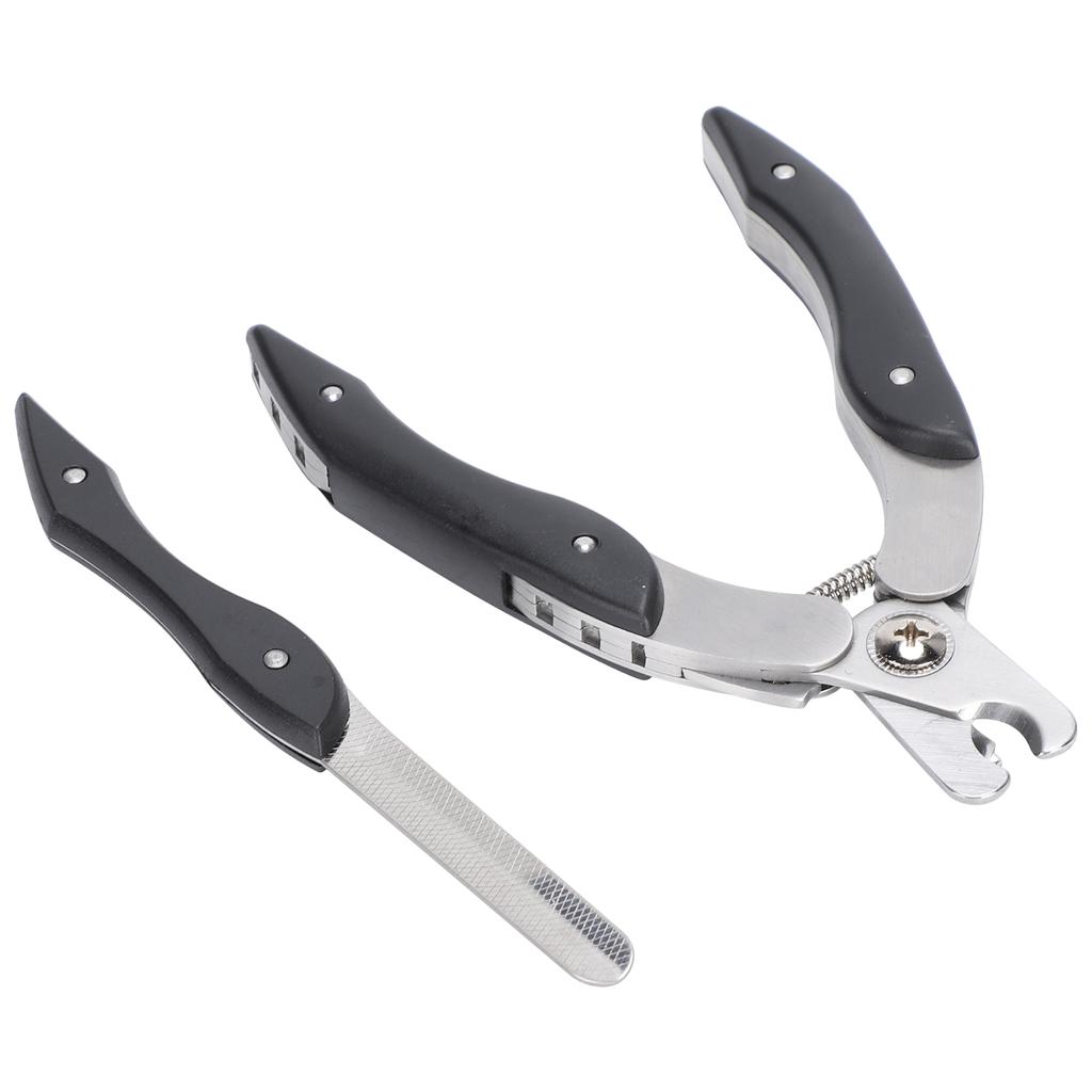 Tiernagelschere Trimmer mit Feile Krallenpflege Schneider Rutschfester Griff Edelstahl für Hunde Katzen