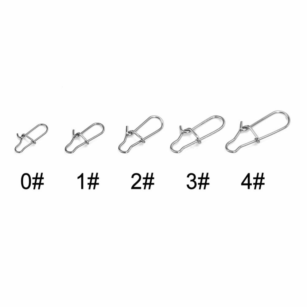 200PCS Quick Change Fishing Snap Pin Connector 0# 1# 2# 3# 4# Fishing Link Rigs  Sea Fishing