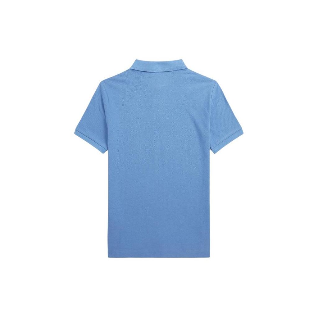 Polo Ralph Lauren T-Shirt SS24 Einfarbig Kleine Pony Stickerei Gerade Lässig Kurzarm Polo Kinder Oberteile Blau CWPOKNIY8021075-400