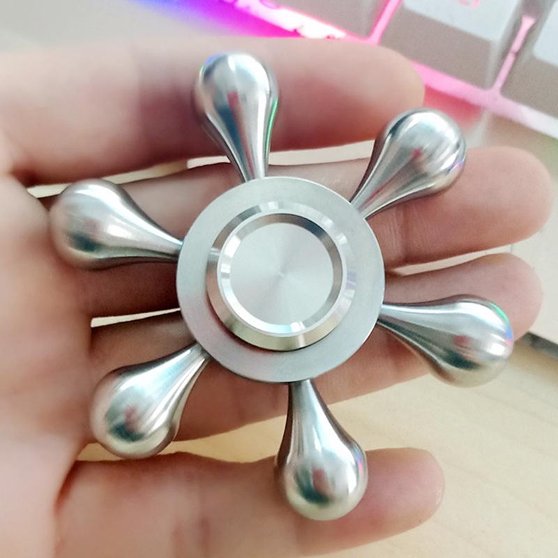 

Water Droplet Stainless Steel Fidget Spinner Edc Metal Spinning Top Tip Relieve Stress Relief Toy Gyroscope Anti-Stress For Kids