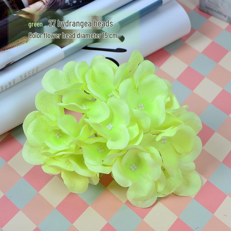27-Piece Round Hydrangea Silk Flower Set for Photography and Wedding Decor