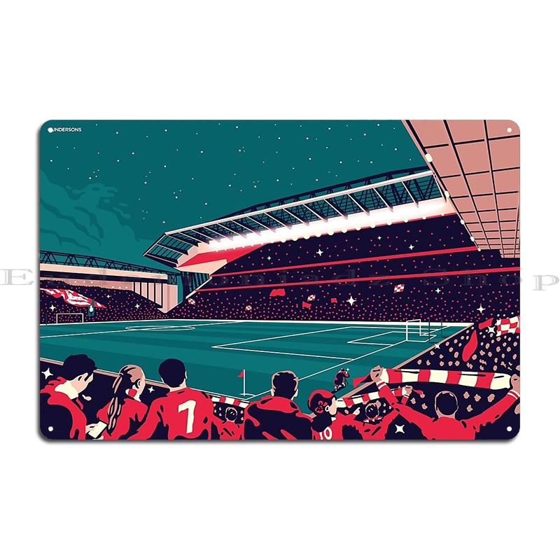 Anfield Stadium I Metal Sign Plaques personalized Home Wall pub Football Tin sign Posters 20x30cm