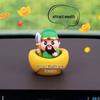 Mini Fortune God Bouncing Head Figurine for Car Dashboard Decoration