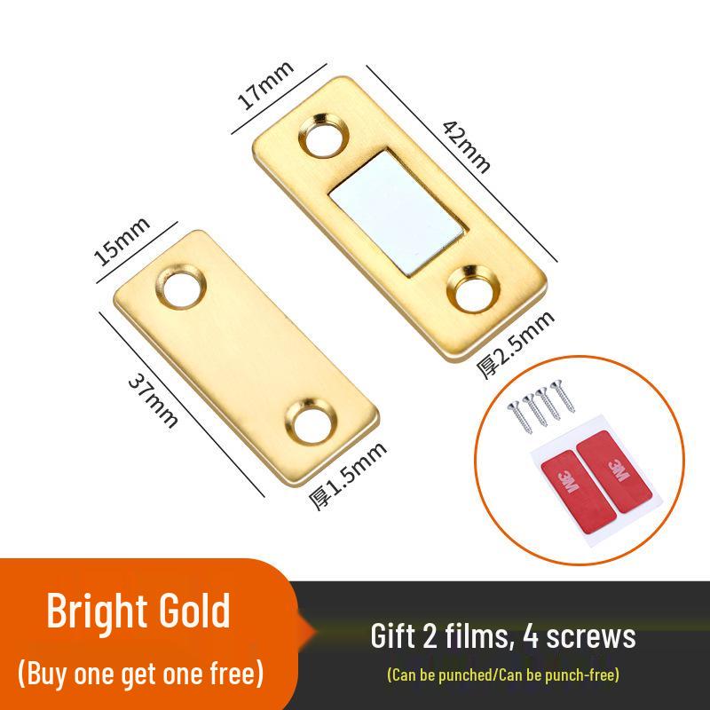 L-Shaped Magnetic Door Stopper: Invisible, Punch-Free, Thin Sheet for Sliding Doors, Drawers, and Cabinets.